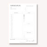 daily desk planner pad a4 with time block planning