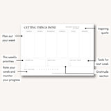 weekly desk planner pad a4 planning