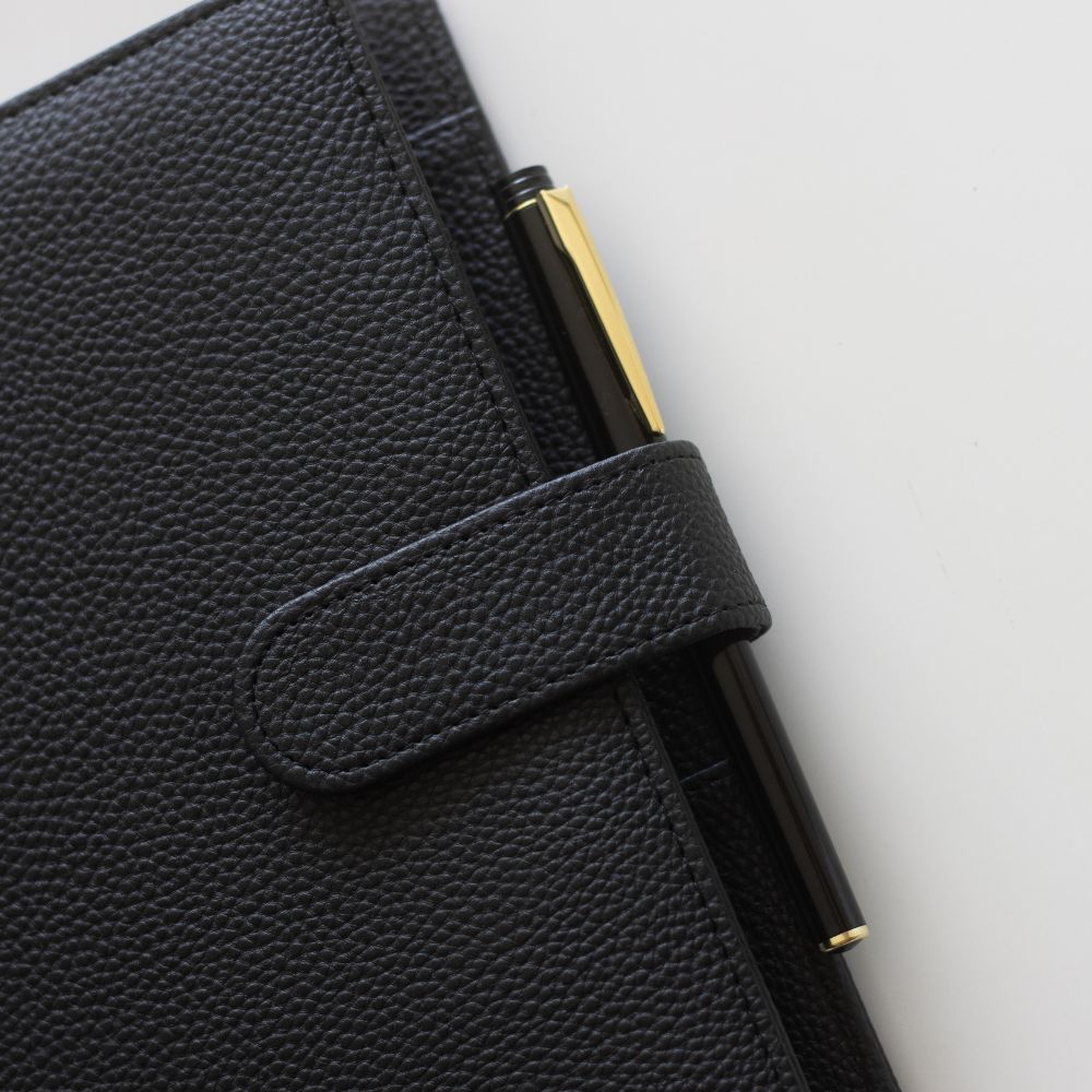 A5 6-Ring Binder Organiser - Vegan Leather with Gold Rings