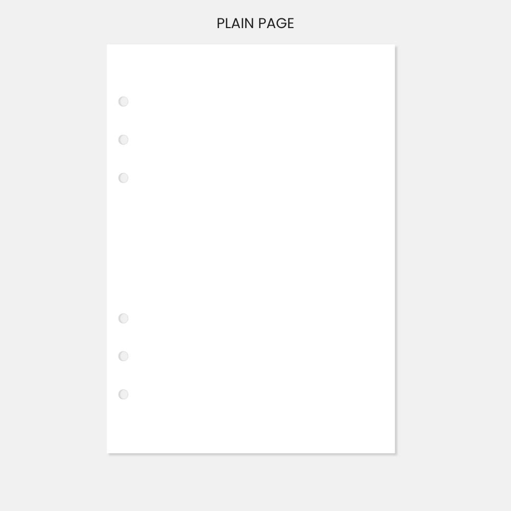 Plain A5 page for 6-ring binder