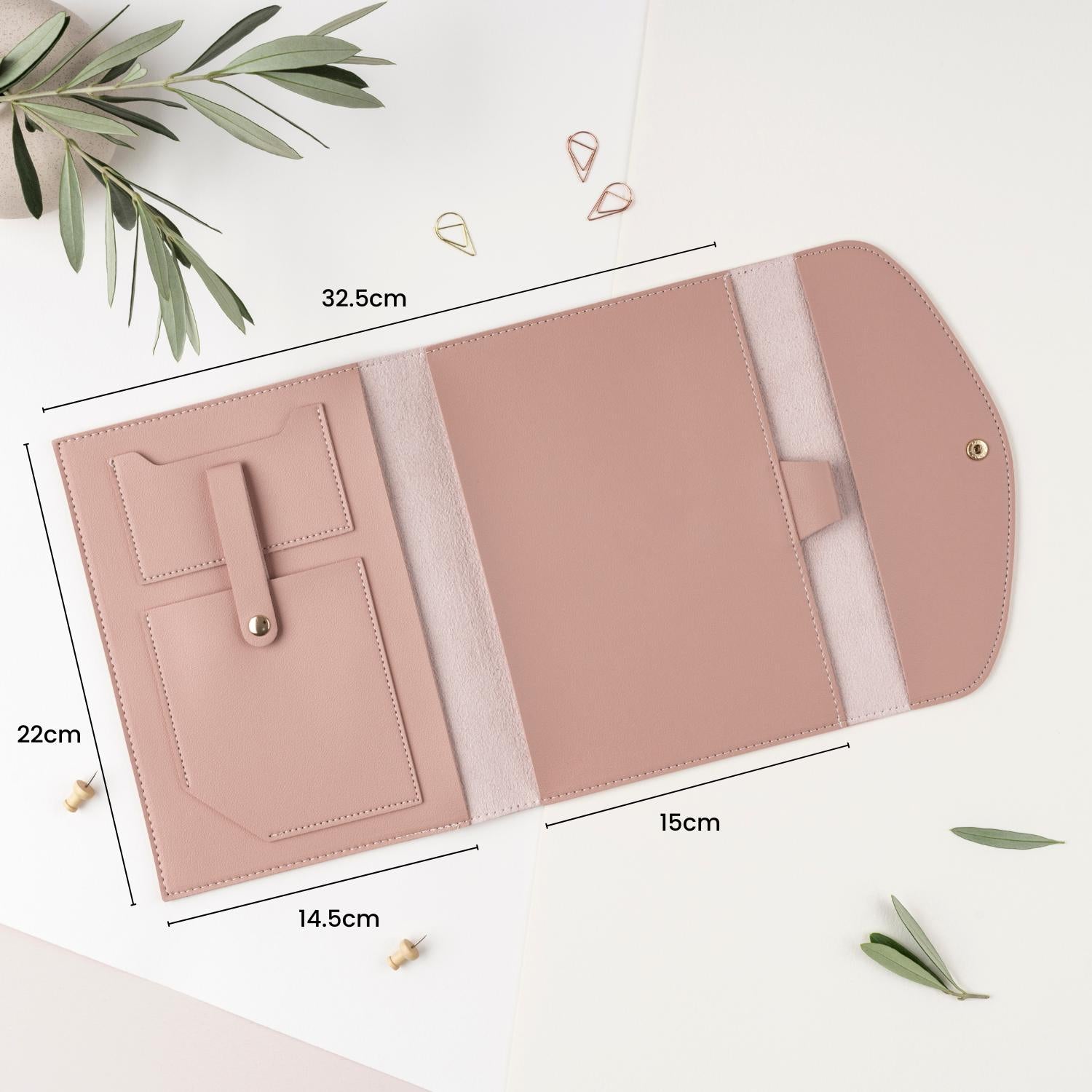 Faux Leather Portfolio Organiser | A5 Notebook Holder & Document Wallet