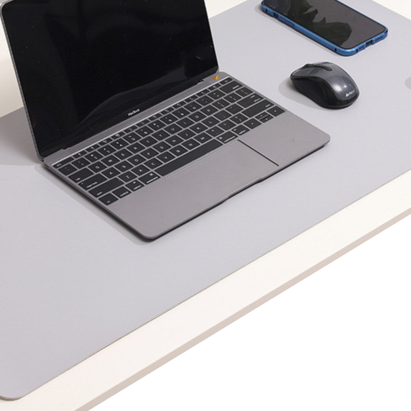 pu leather desk mat protector grey