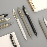 aesthetic mechanical pencils set of three grey white black
